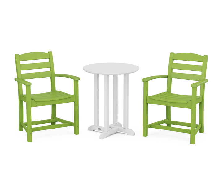 POLYWOOD® La Casa Café 3-Piece Round Bistro Dining Set