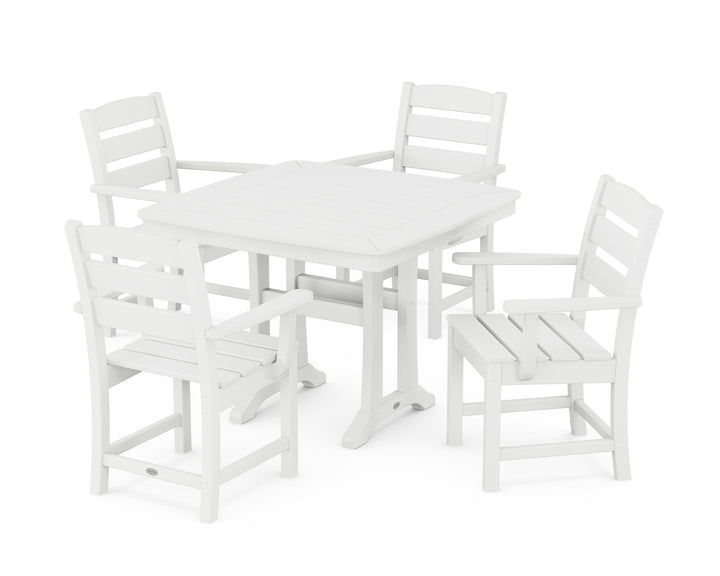 POLYWOOD® Lakeside 5-Piece Dining Set with Trestle Legs