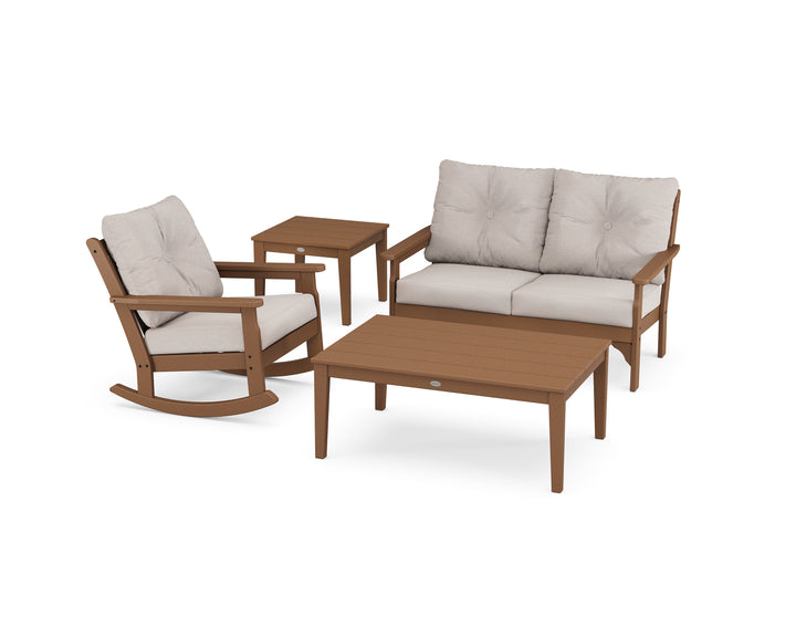 POLYWOOD® Vineyard 4-Piece Deep Seating Rocker Set