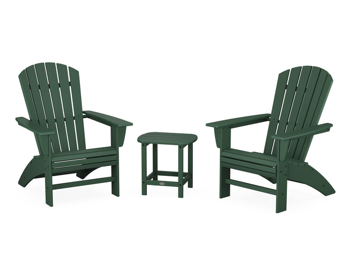 POLYWOOD® Nautical 3-Piece Curveback Adirondack Set