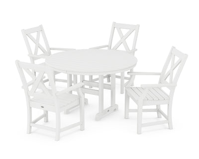 Braxton 5-Piece Round Farmhouse Dining Set