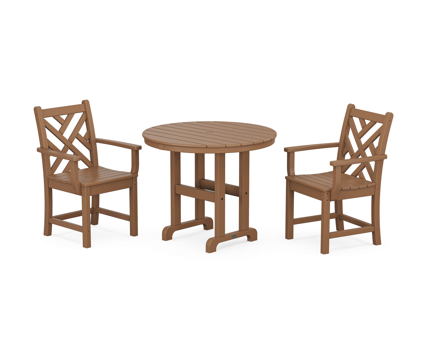 Chippendale 3-Piece Round Dining Set