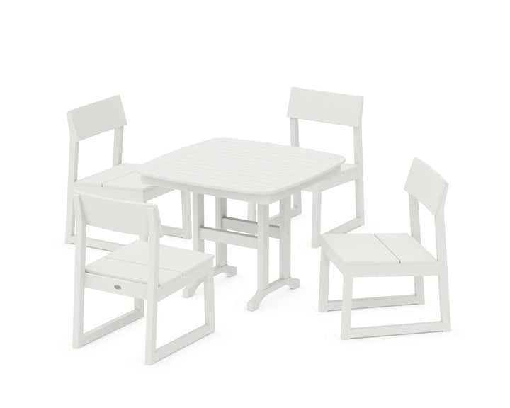 POLYWOOD® EDGE Side Chair 5-Piece Dining Set
