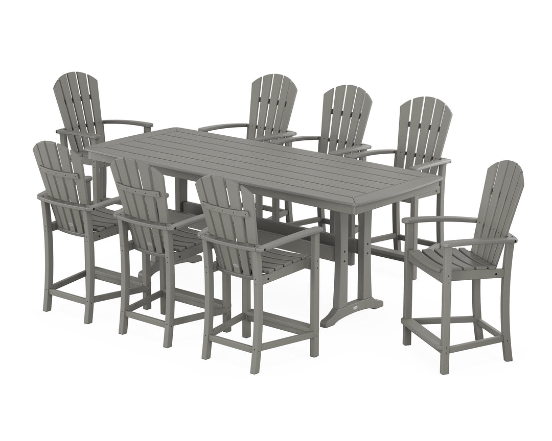 POLYWOOD® Palm Coast 9-Piece Counter Set with Trestle Legs