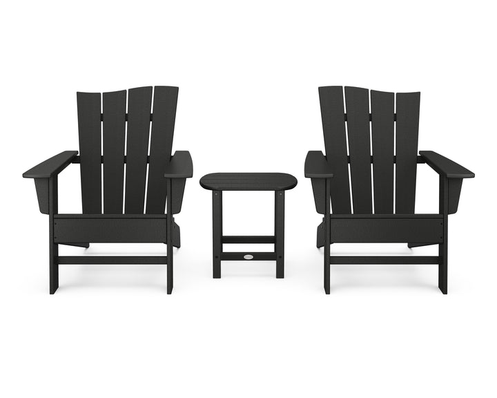 POLYWOOD® Wave 3-Piece Adirondack Chair Set