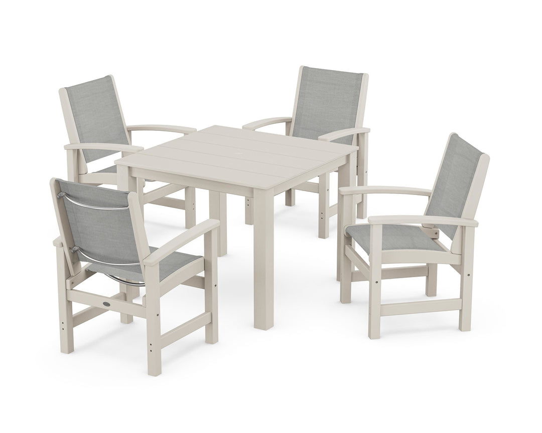 POLYWOOD® Coastal 5-Piece Parsons Dining Set
