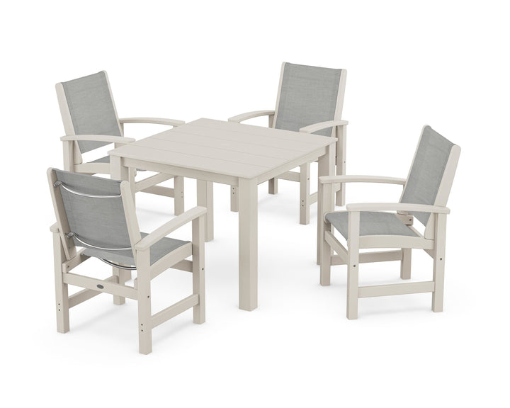 POLYWOOD® Coastal 5-Piece Parsons Dining Set