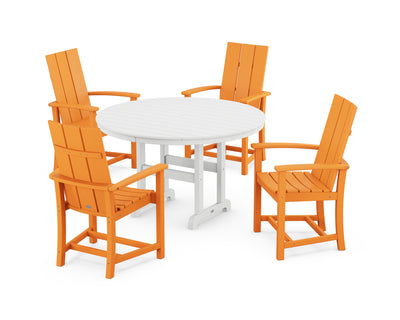 Modern Adirondack 5-Piece Round Farmhouse Dining Set