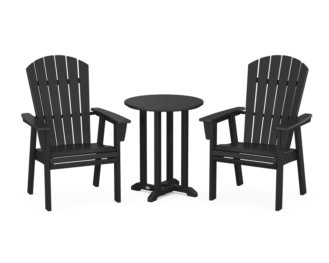 POLYWOOD® Nautical Adirondack 3-Piece Round Bistro Dining Set