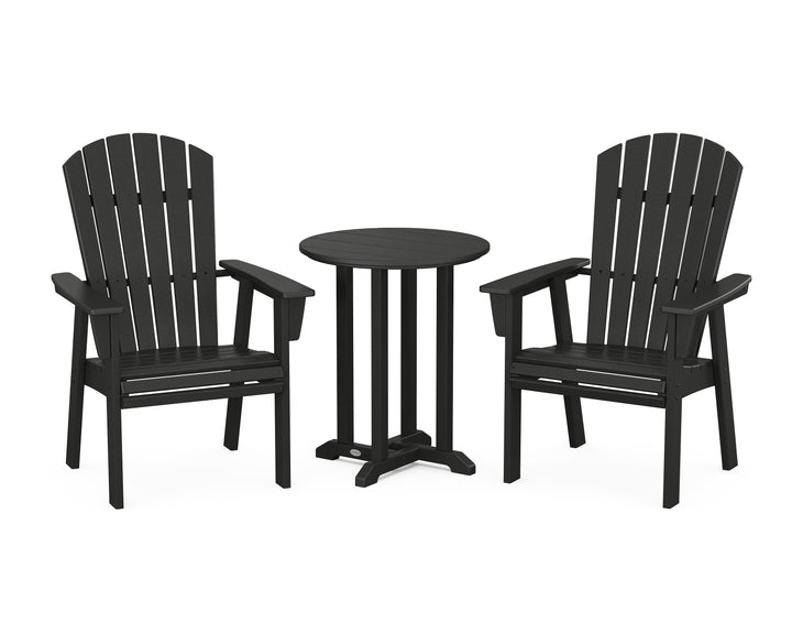 POLYWOOD® Nautical Adirondack 3-Piece Round Bistro Dining Set