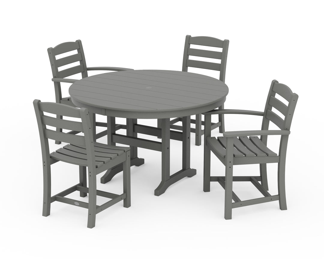 POLYWOOD® La Casa Café 5-Piece Round Farmhouse Dining Set