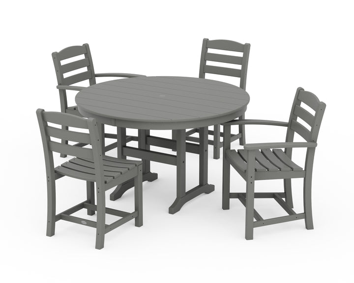 POLYWOOD® La Casa Café 5-Piece Round Farmhouse Dining Set