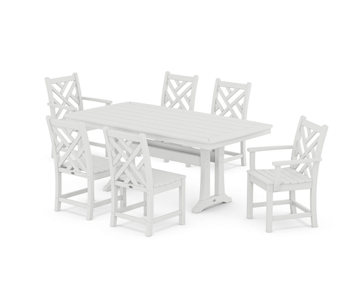 POLYWOOD® Chippendale 7-Piece Dining Set with Trestle Legs
