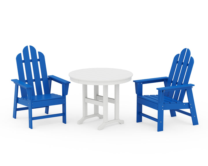 POLYWOOD® Long Island 3-Piece Round Dining Set