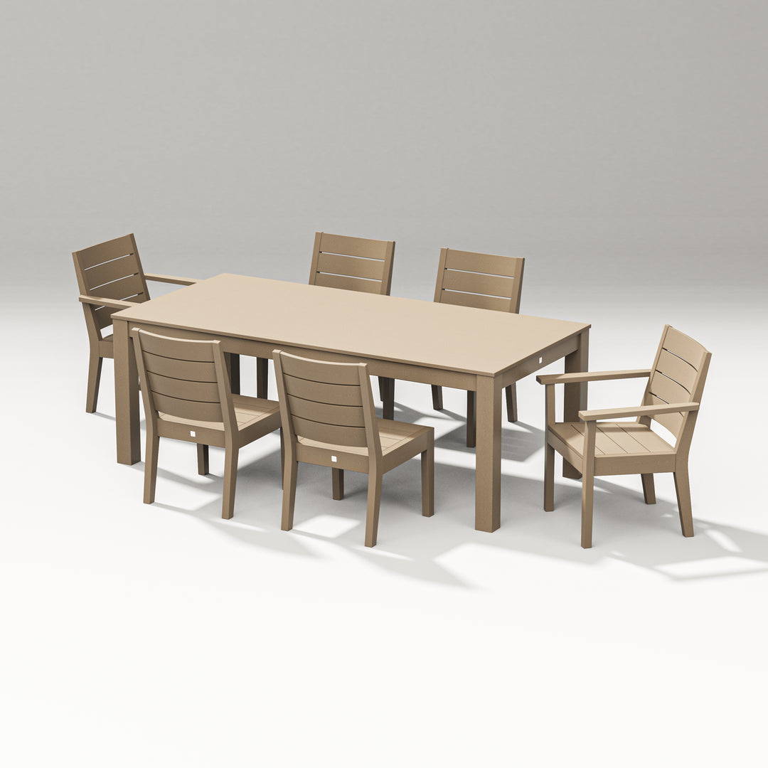 PW Designer Series Latitude 7-Piece Dining Set - Parsons 84"