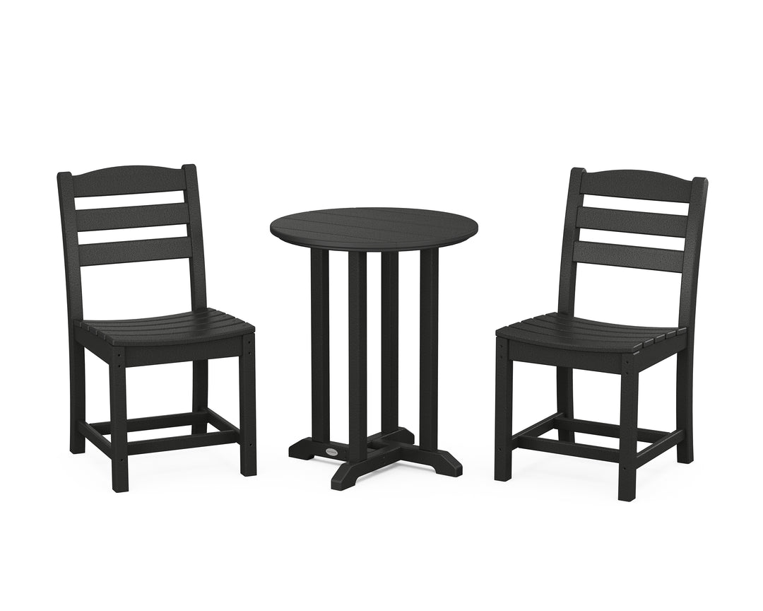 POLYWOOD® La Casa Café Side Chair 3-Piece Round Bistro Dining Set