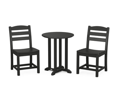 La Casa CafŽ Side Chair 3-Piece Round Bistro Dining Set