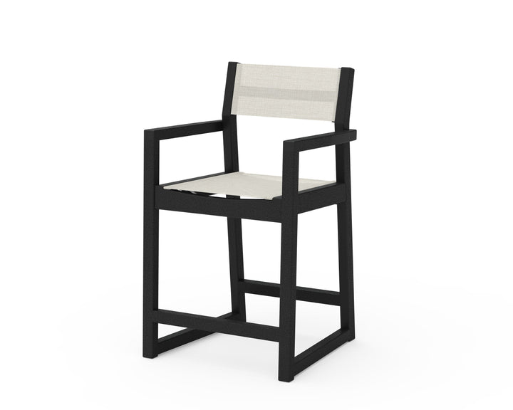 POLYWOOD® EDGE Sling Counter Arm Chair