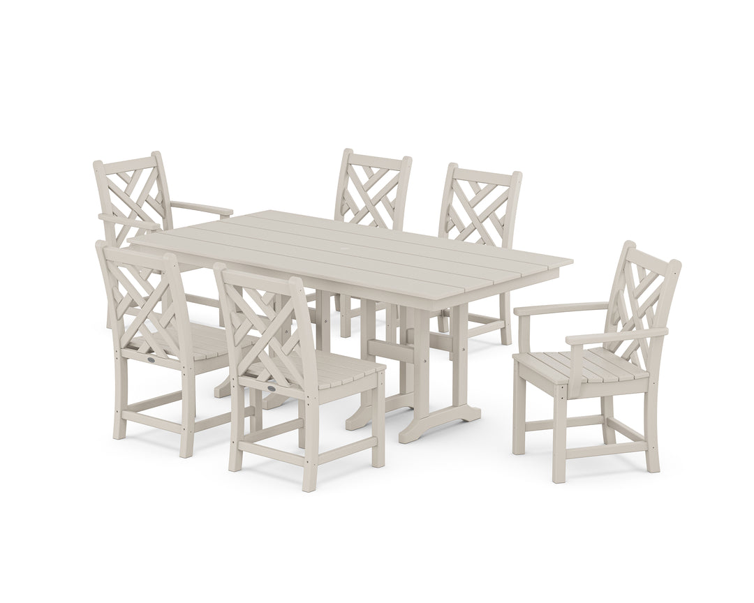 POLYWOOD® Chippendale 7-Piece Farmhouse Dining Set