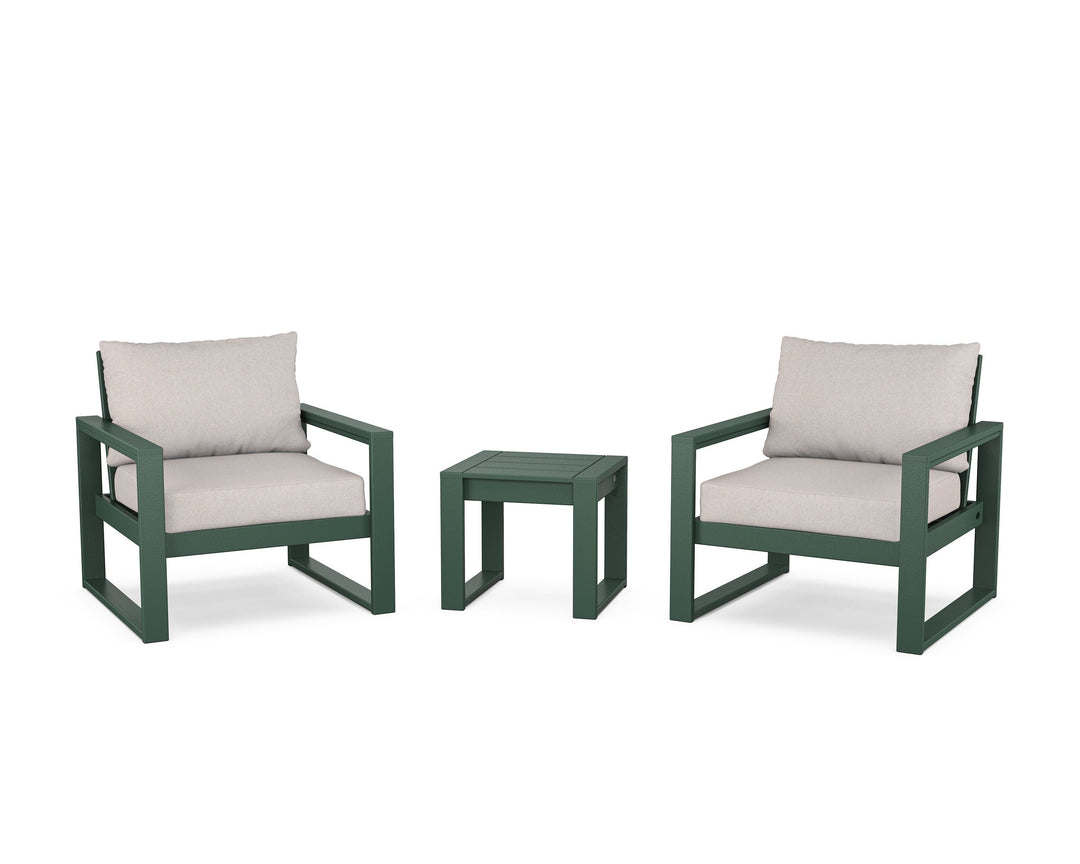 POLYWOOD® EDGE Sectional 3-Piece Deep Seating Set