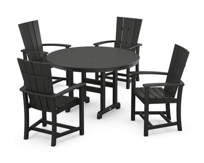 Quattro 5-Piece Round Farmhouse Dining Set