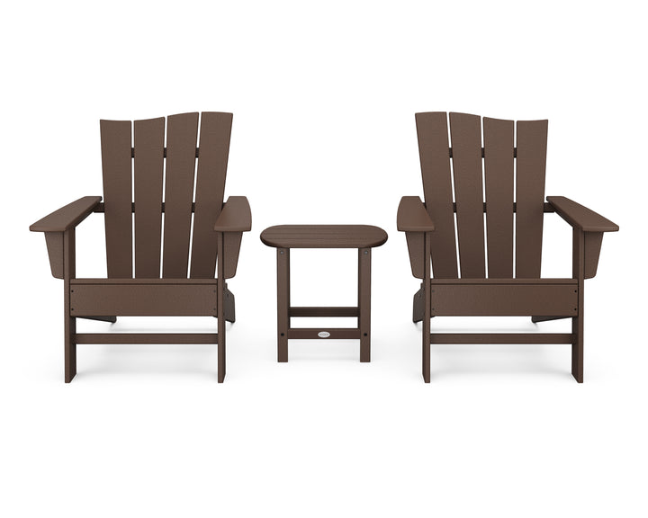 POLYWOOD® Wave 3-Piece Adirondack Chair Set