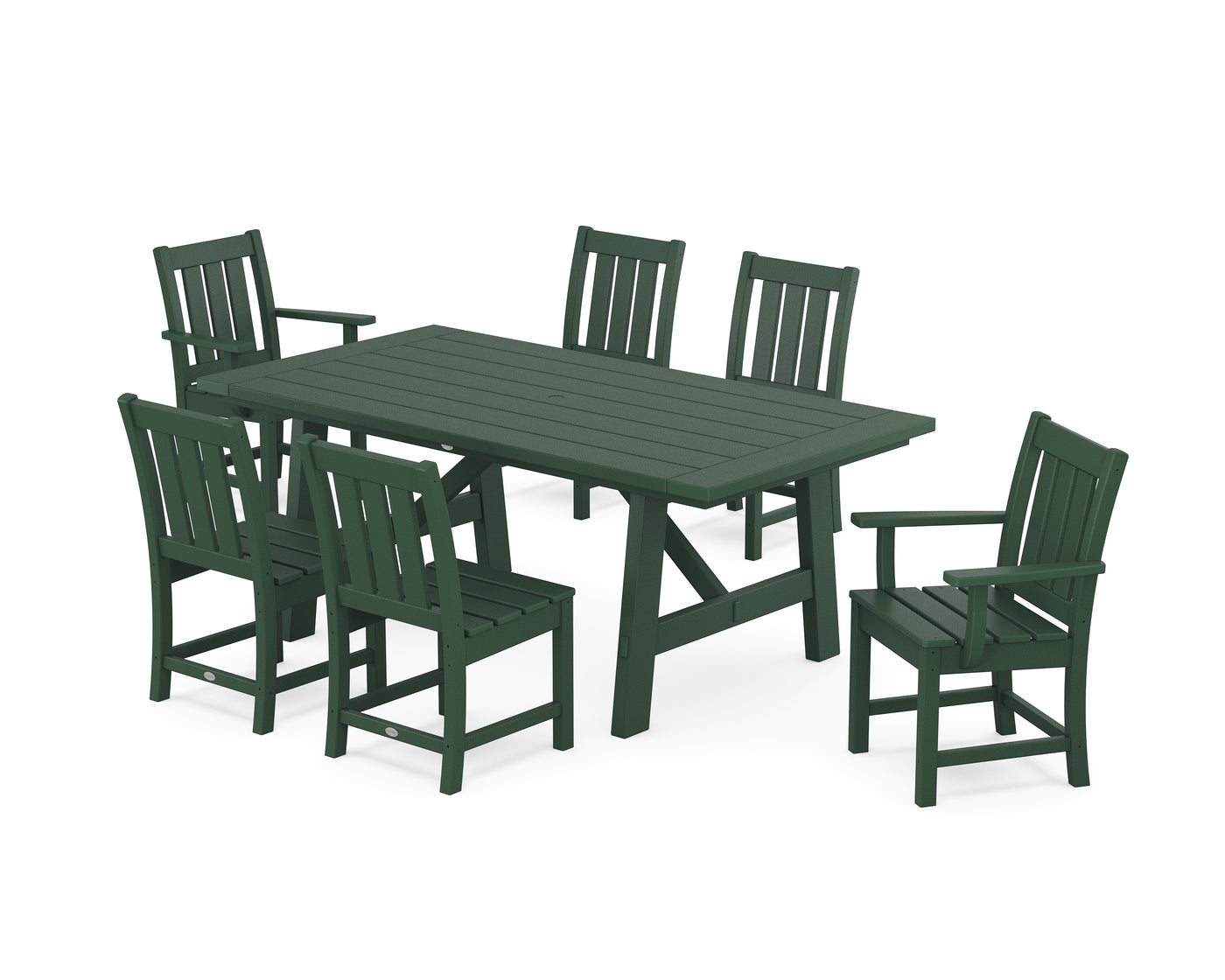 Oxford 7-Piece Rustic Farmhouse Dining Set