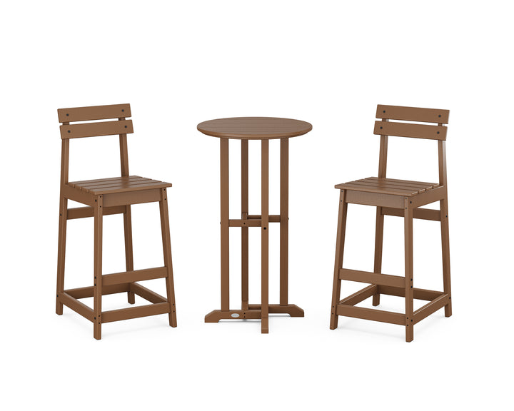 POLYWOOD® Modern Studio Plaza Bar Chair 3-Piece Bistro Set