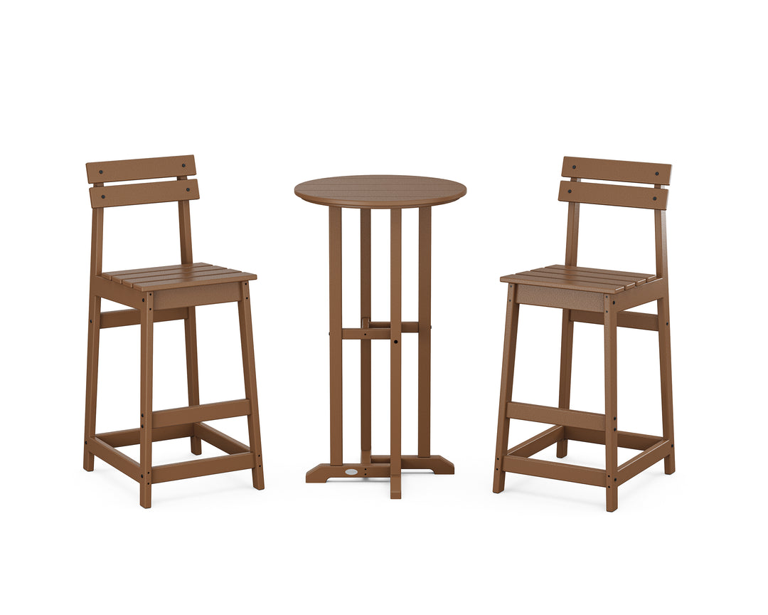 POLYWOOD® Modern Studio Plaza Bar Chair 3-Piece Bistro Set