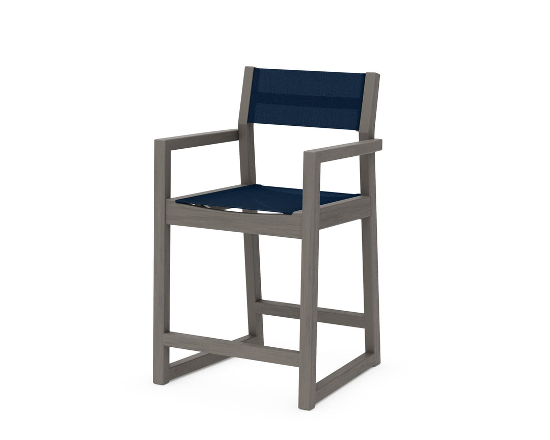 POLYWOOD® EDGE Sling Counter Arm Chair
