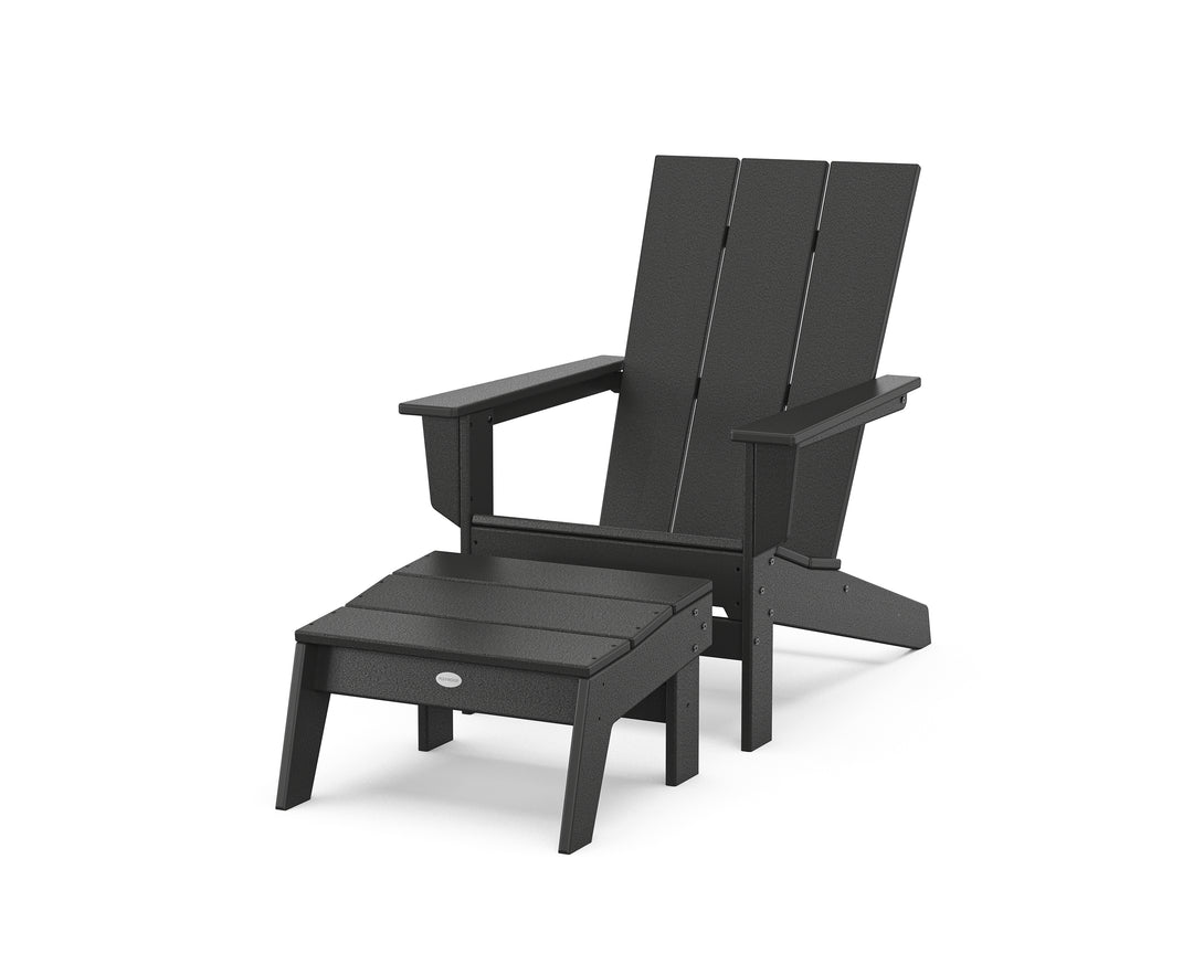POLYWOOD® Modern Studio Adirondack Chair with Ottoman