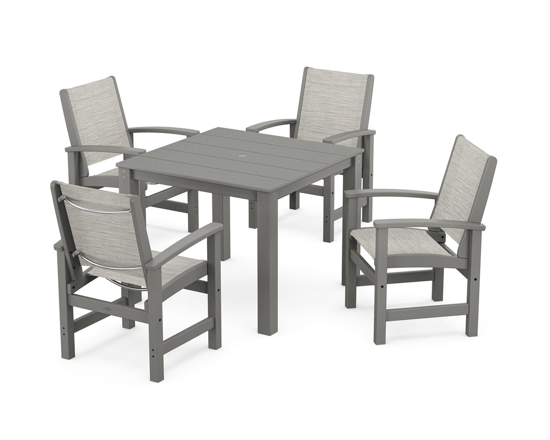 POLYWOOD® Coastal 5-Piece Parsons Dining Set