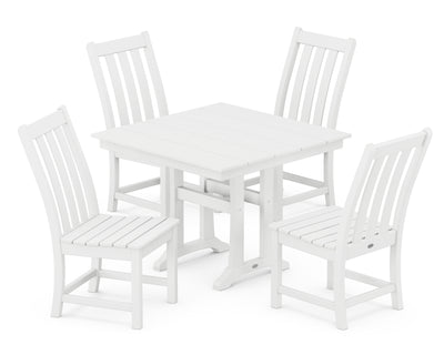 Vineyard 5-Piece Farmhouse Trestle Side Chair Dining Set