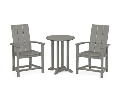 Modern Adirondack 3-Piece Round Farmhouse Bistro Dining Set