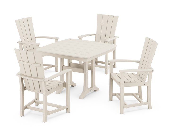POLYWOOD® Quattro 5-Piece Dining Set with Trestle Legs