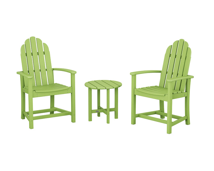 POLYWOOD® Classic 3-Piece Upright Adirondack Chair Set