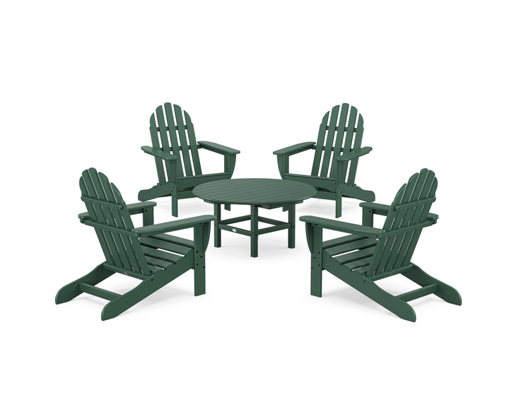 POLYWOOD® Classic Adirondack 5-Piece Conversation Set