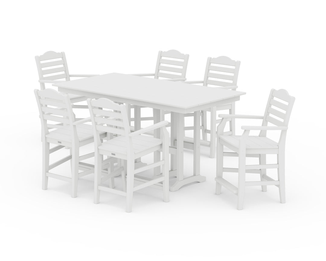 Draper James™ by  POLYWOOD® Savannah Arm Chair 7-Piece Farmhouse Counter Set