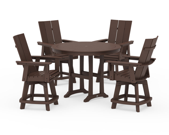 POLYWOOD® 5-Piece Modern Swivel Counter Set