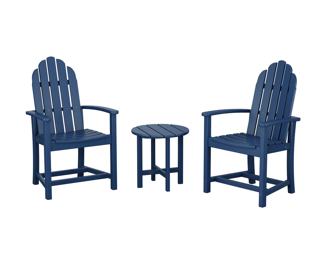 POLYWOOD® Classic 3-Piece Upright Adirondack Chair Set