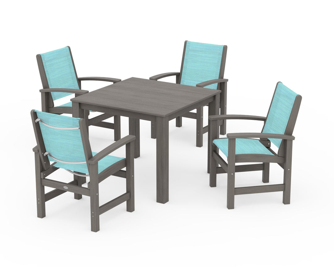 POLYWOOD® Coastal 5-Piece Parsons Dining Set