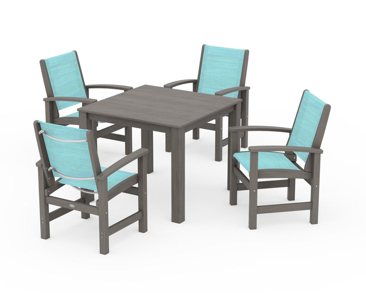 POLYWOOD® Coastal 5-Piece Parsons Dining Set