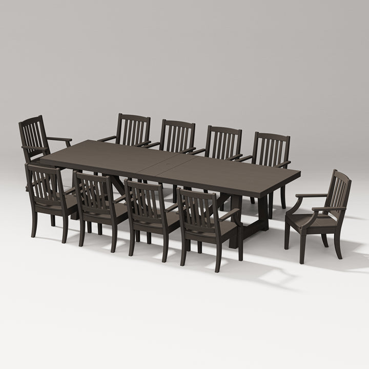 PW Designer Series Estate 11-Piece A-Frame Table Dining Set