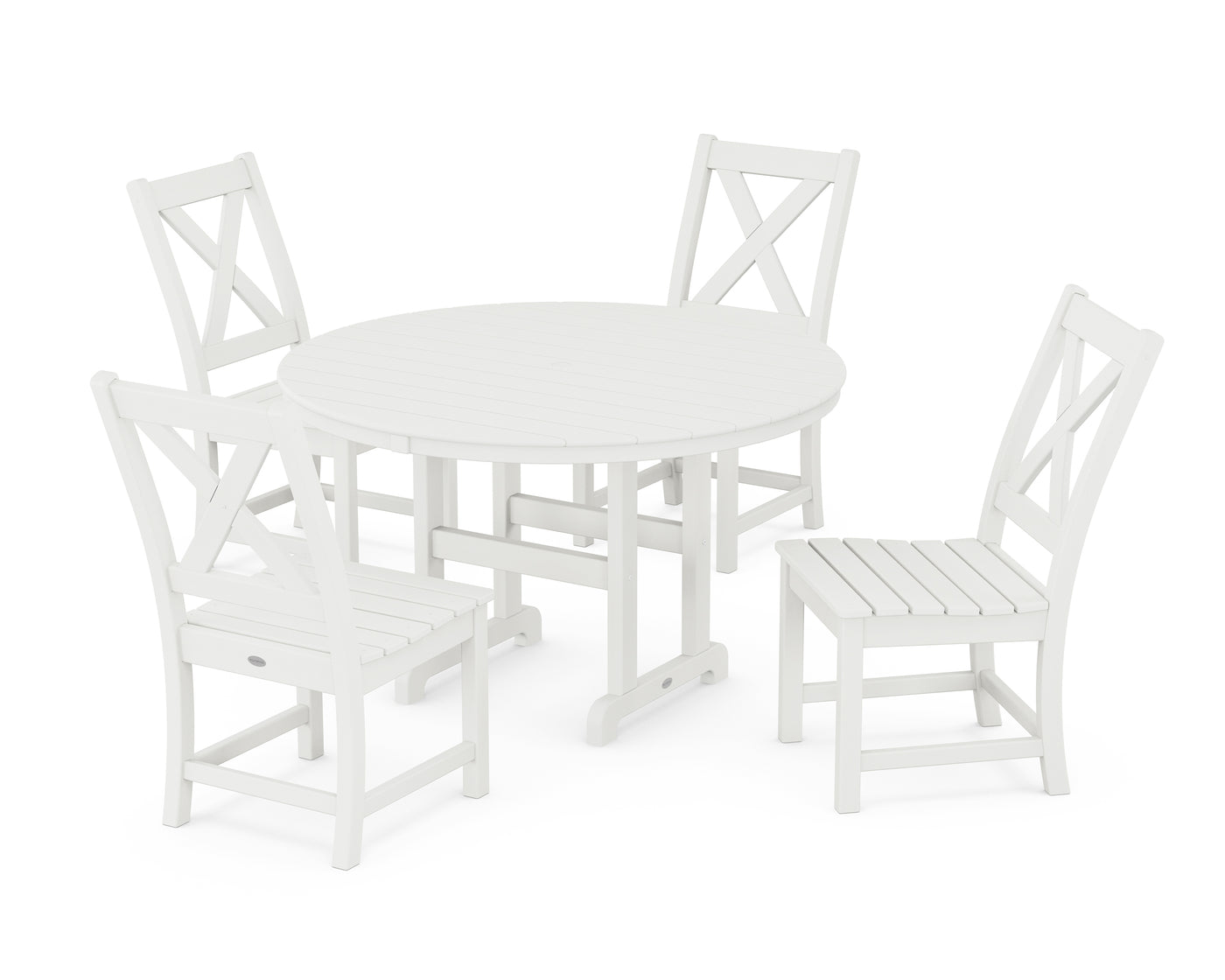 Braxton Side Chair 5-Piece Round Dining Set