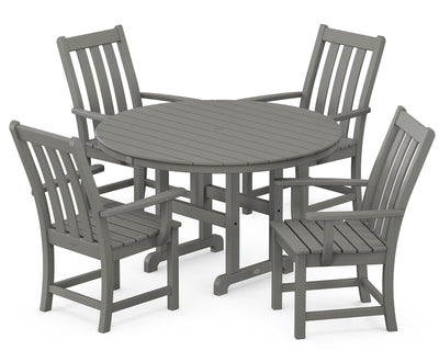 Vineyard 5-Piece Round Farmhouse Dining Set