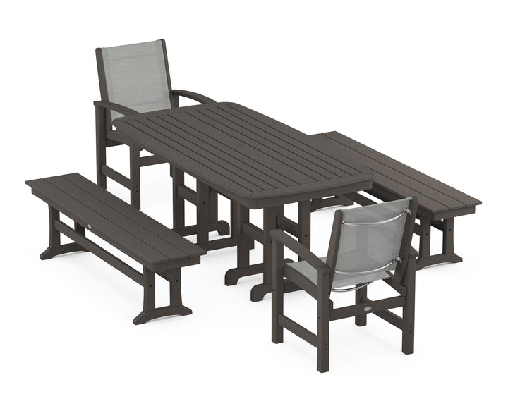 POLYWOOD® Coastal 5-Piece Dining Set