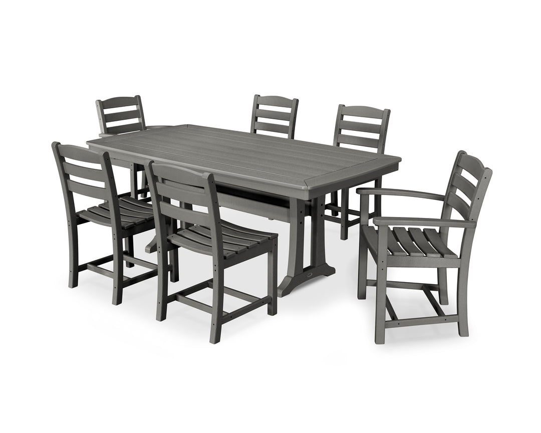 POLYWOOD® La Casa Café 7-Piece Dining Set with Trestle Legs