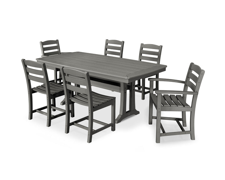 POLYWOOD® La Casa Café 7-Piece Dining Set with Trestle Legs