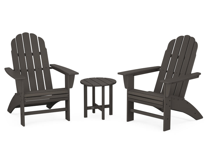 POLYWOOD® Vineyard 3-Piece Curveback Adirondack Set