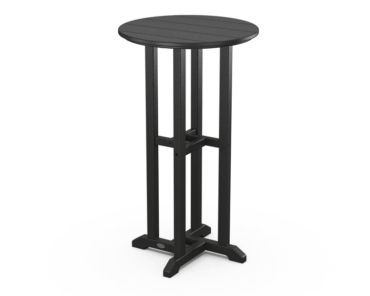 POLYWOOD® 24" Round Farmhouse Bar Bistro Table